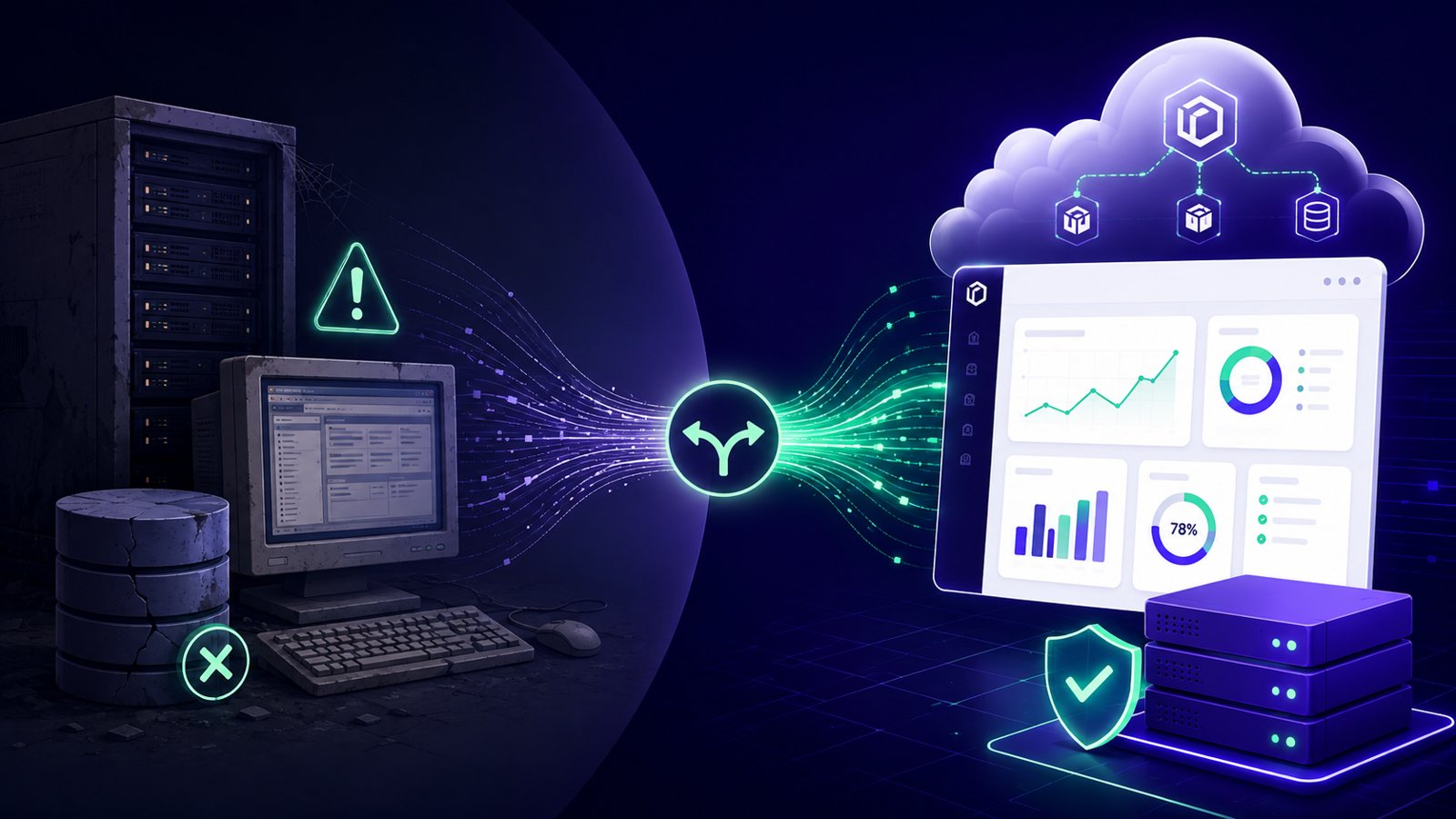 End of life software migrating from an unsupported legacy server to a modern supported cloud platform